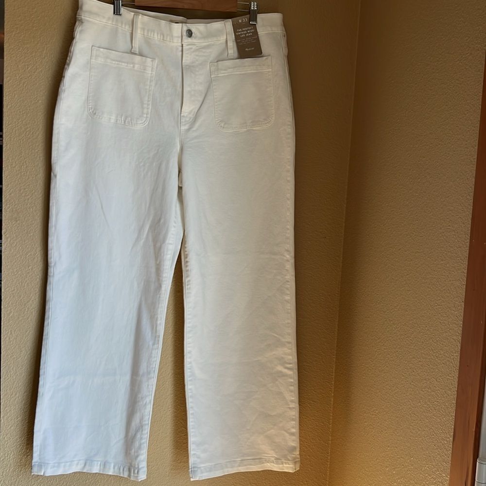 NWT Madewell The Perfect Vintage Wide-leg‎ Jean 33